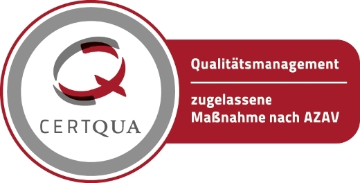 CERTQUA Qualitätsmanagement Siegel - Zertifikat zugelassene Maßnahme nach AZAV