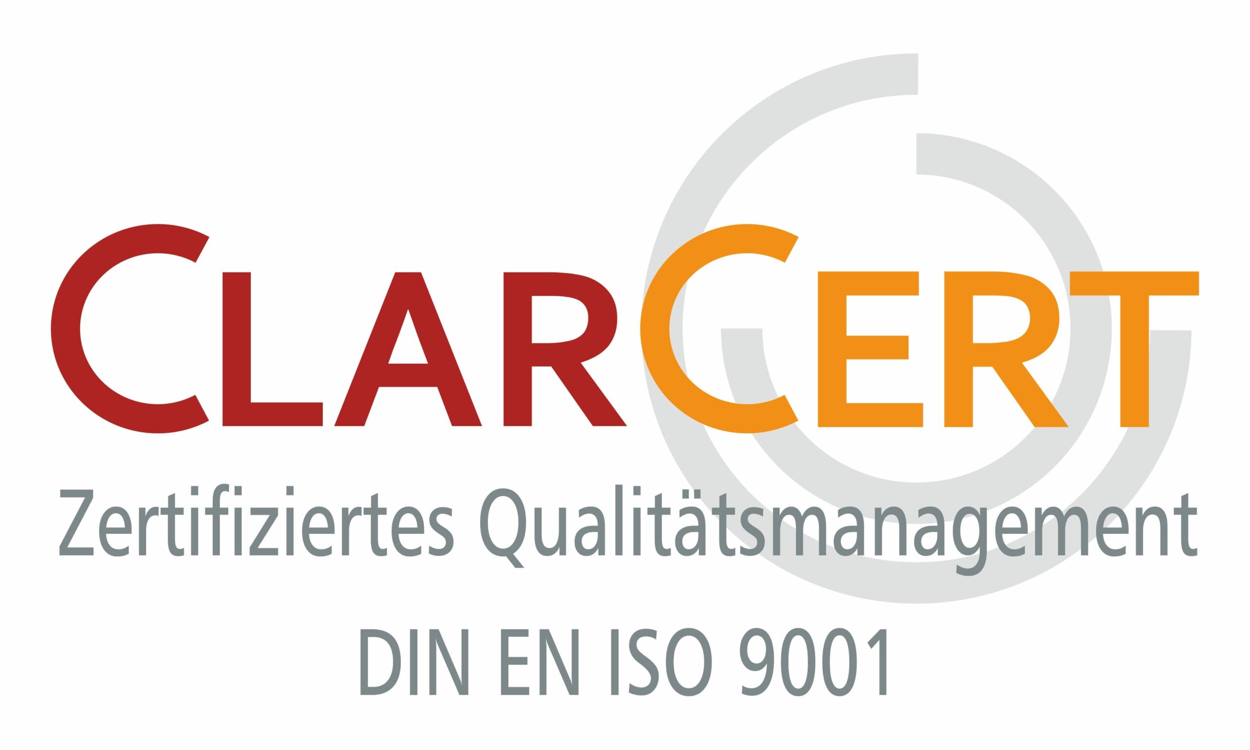 clarcert Siegel für zertifiziertes Qualitätsmanagement DIN EN ISO 9001
